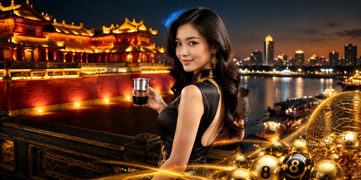 Thành viên VIP Sài Gòn xem kết quả xổ số và điểm tích lũy VIP trong quán cà phê buổi chiều